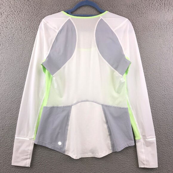 LLululemon Trail Bound Long Sleeve White / Clear Mint Size 10 - Picture 2 of 8